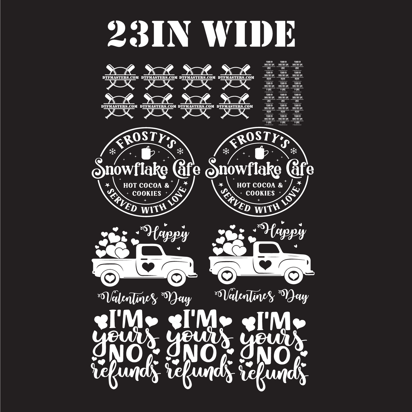 WHITE ONLY DTF Gangsheets