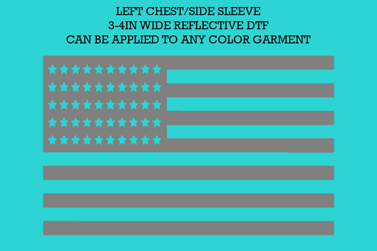 Reflective USA Flag 3-4in wide