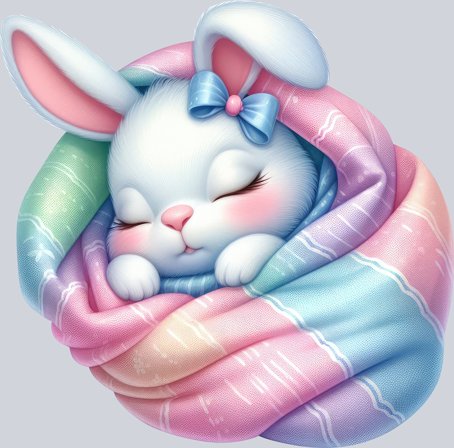 Cute Easter Bunny in a blanket