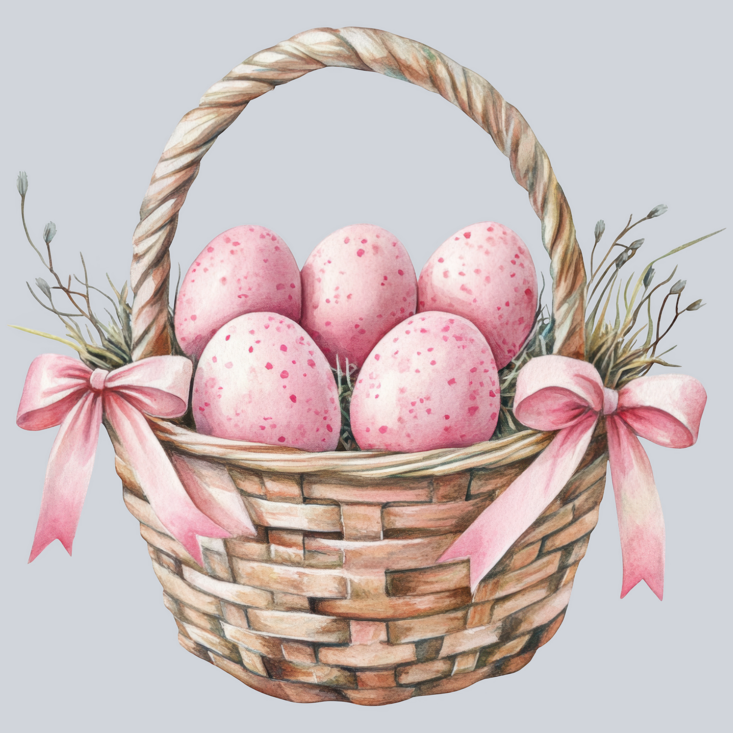 Pink Eggs Basket
