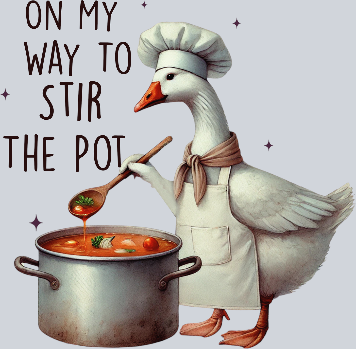 On my way to stir the pot