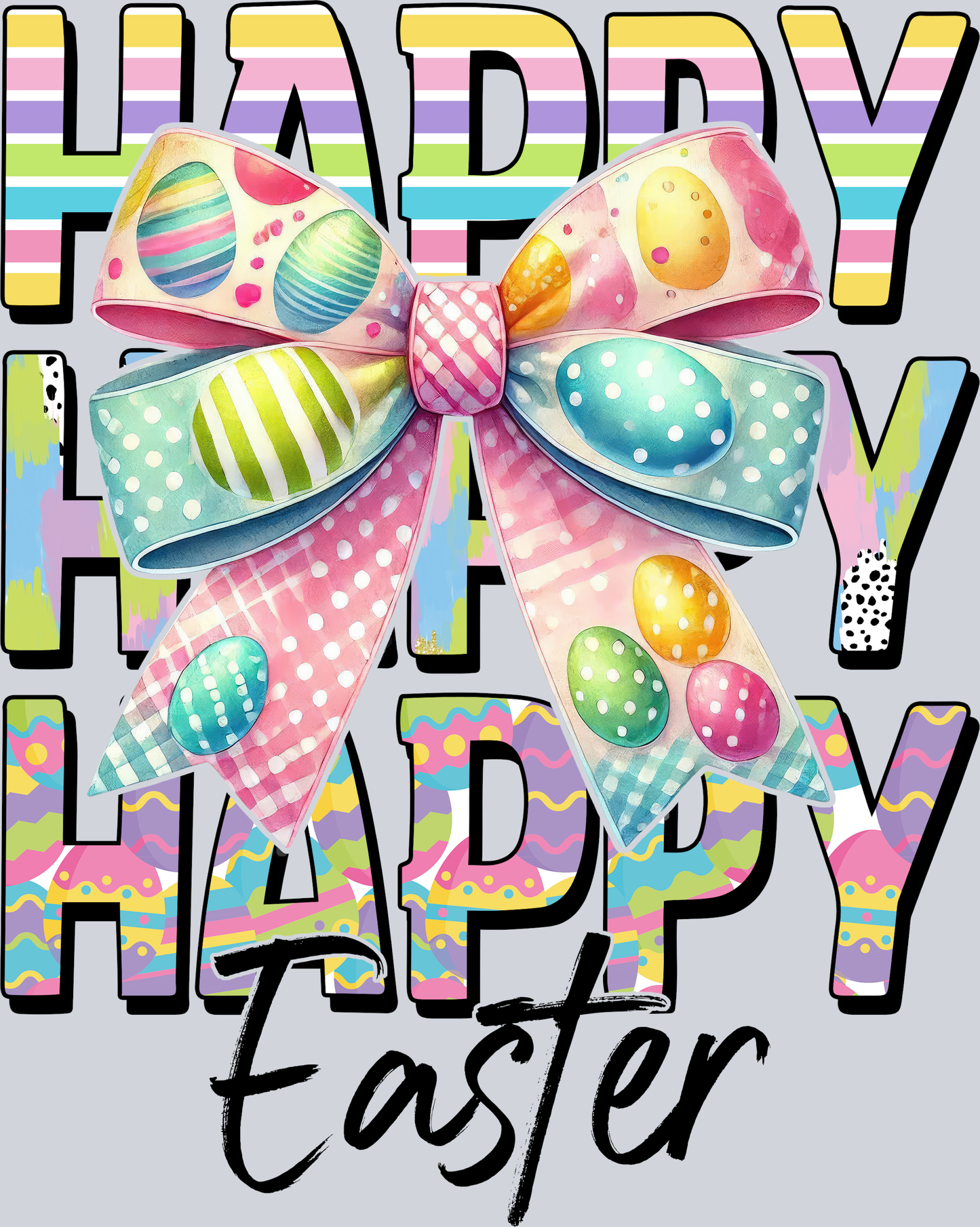 Happy Easter Bow with eggs