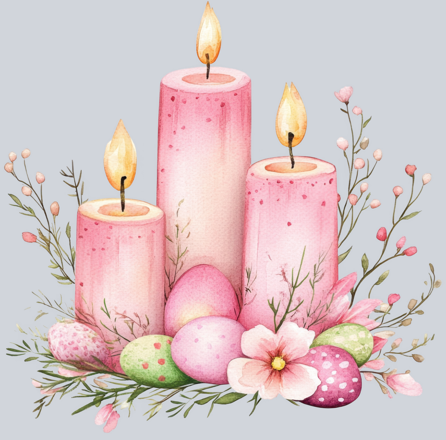 Pastel Pink Candles