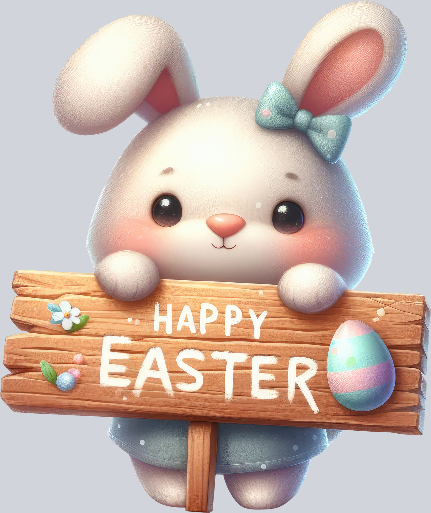 Happy Easter Bunny Blushing