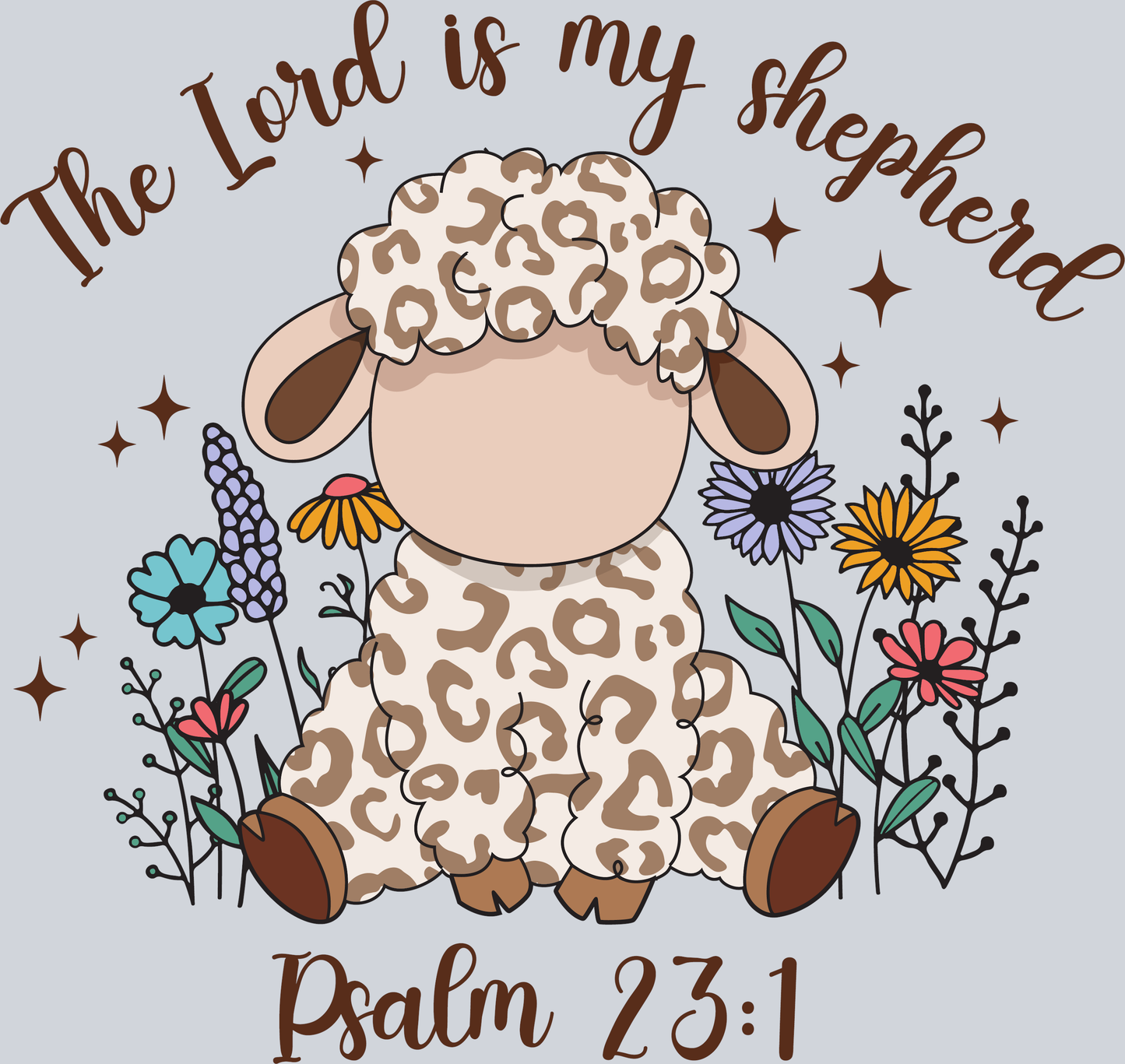 The Lord is my shepherd Cute Design