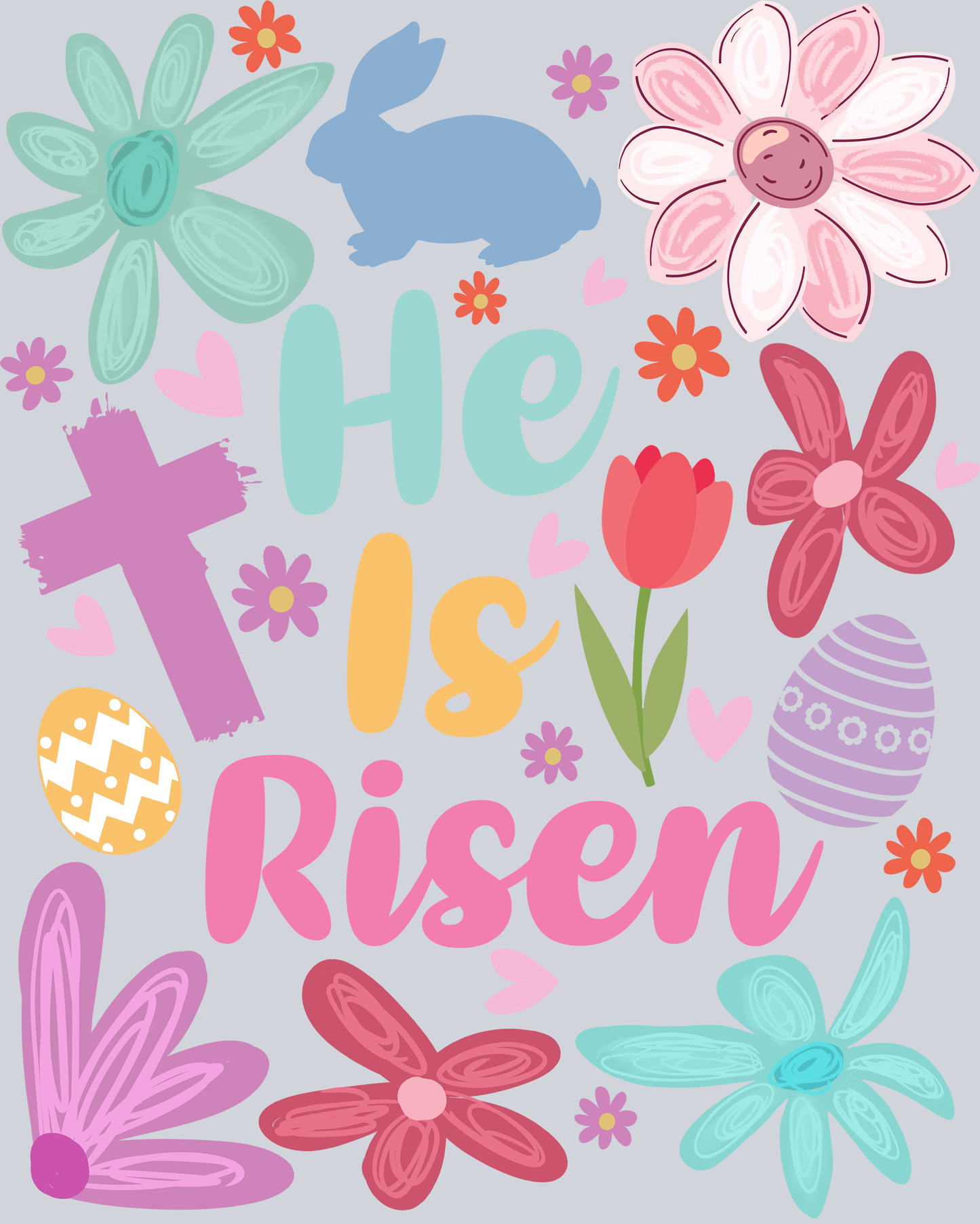 He is Risen Flowers and Cross