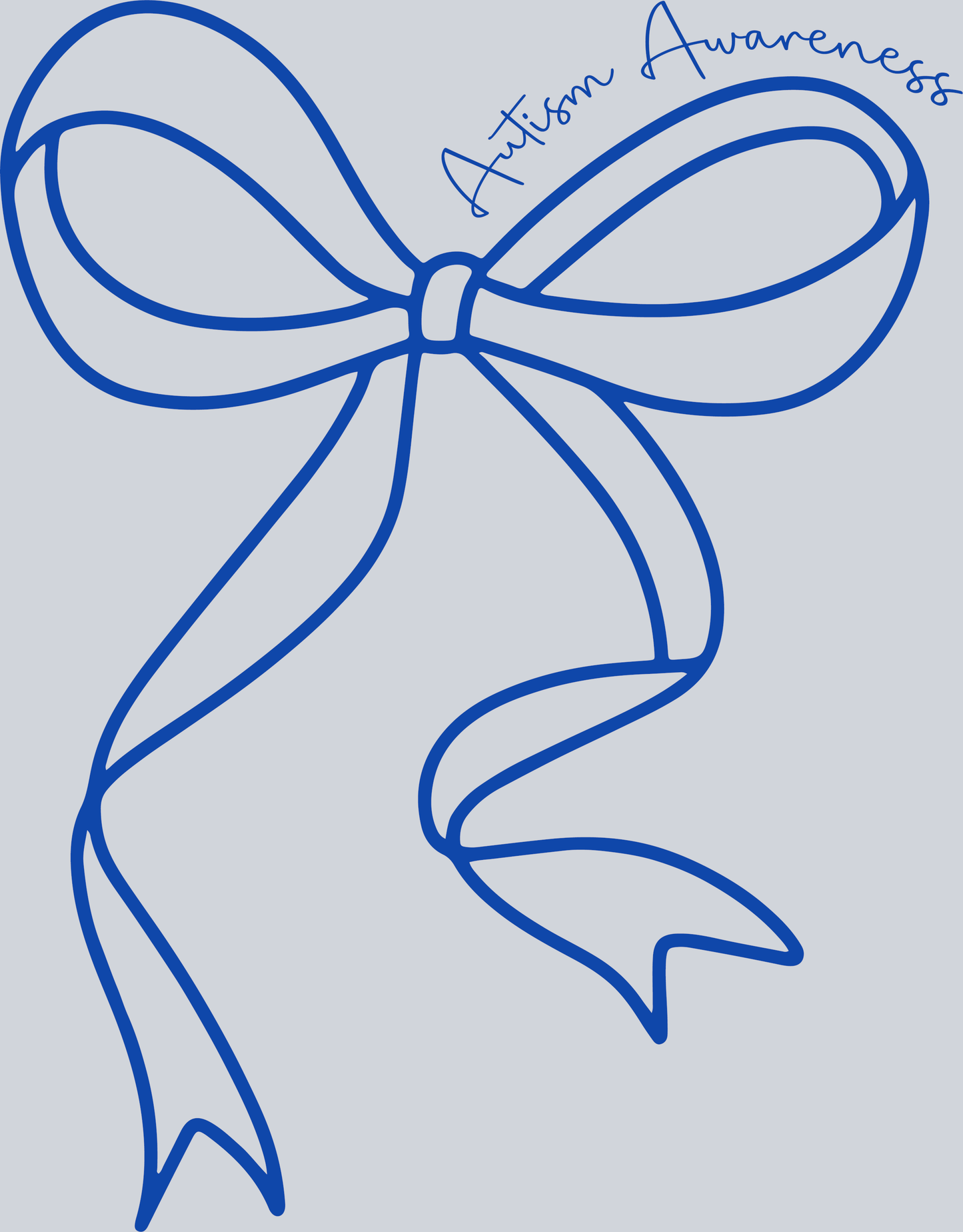 Blue Bow for Autism Awareness