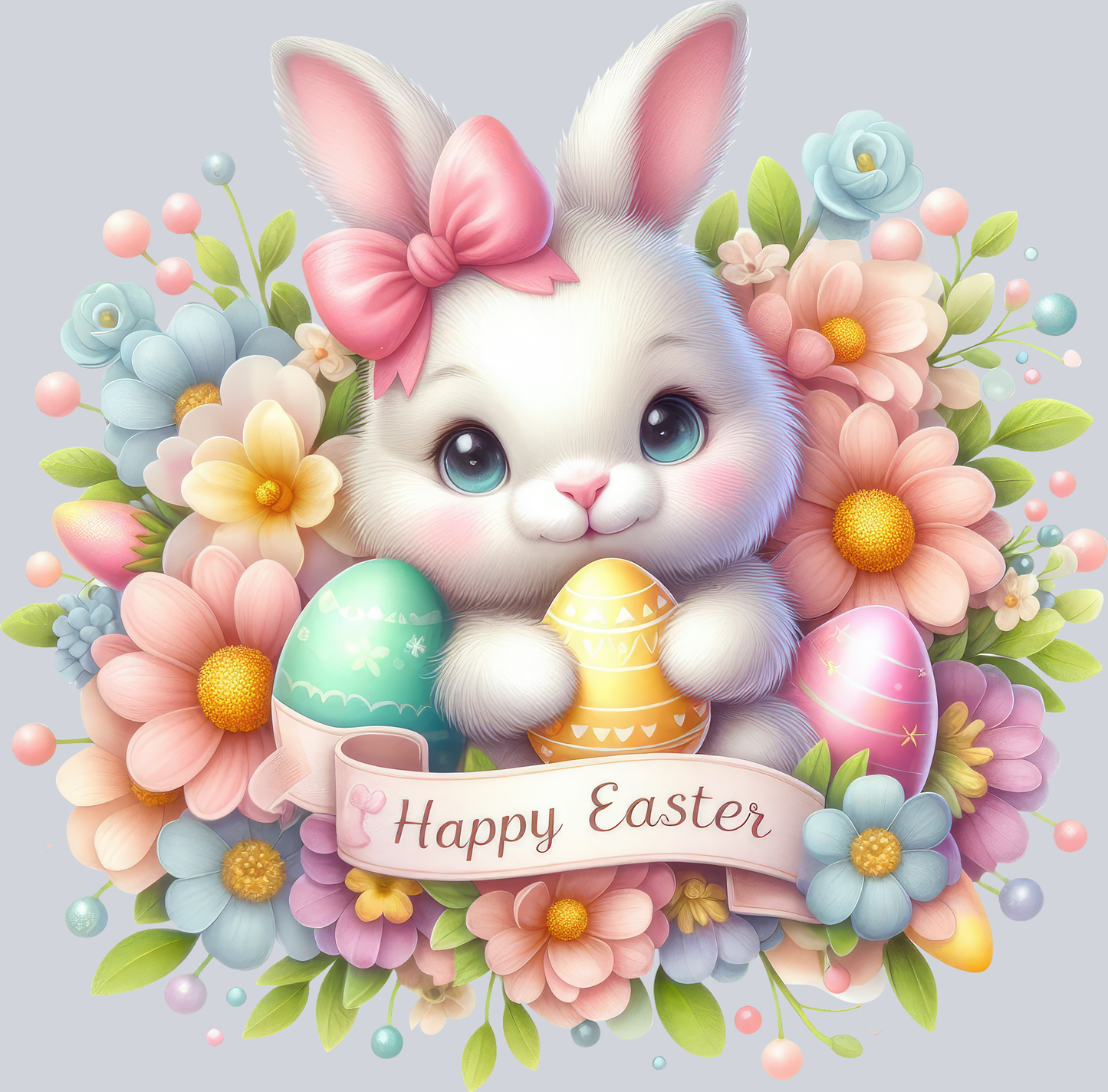 Easter Bunny holding an egg