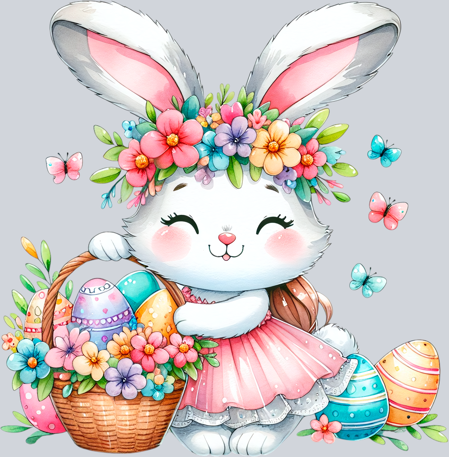 cute easter bunny flower crown