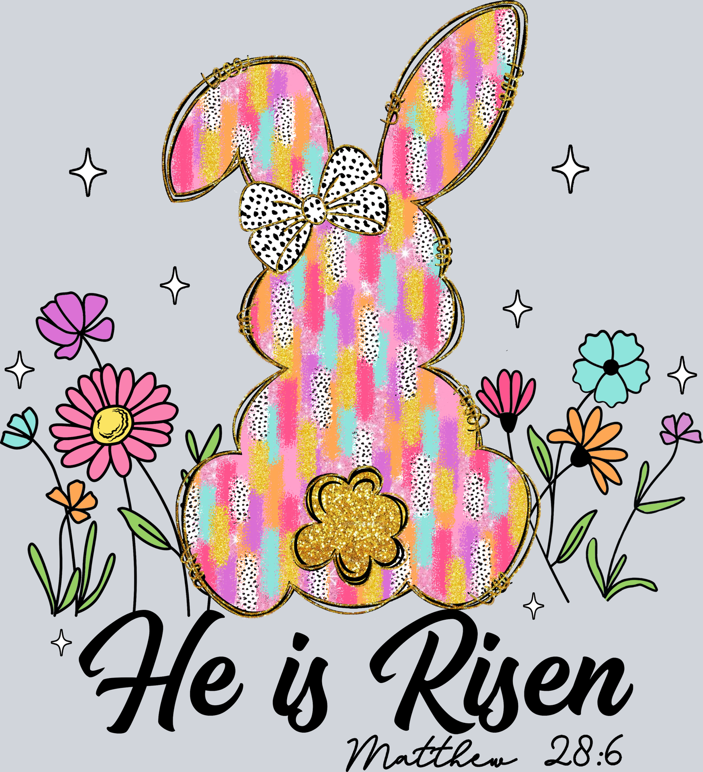 He is Risen Pink Bunny