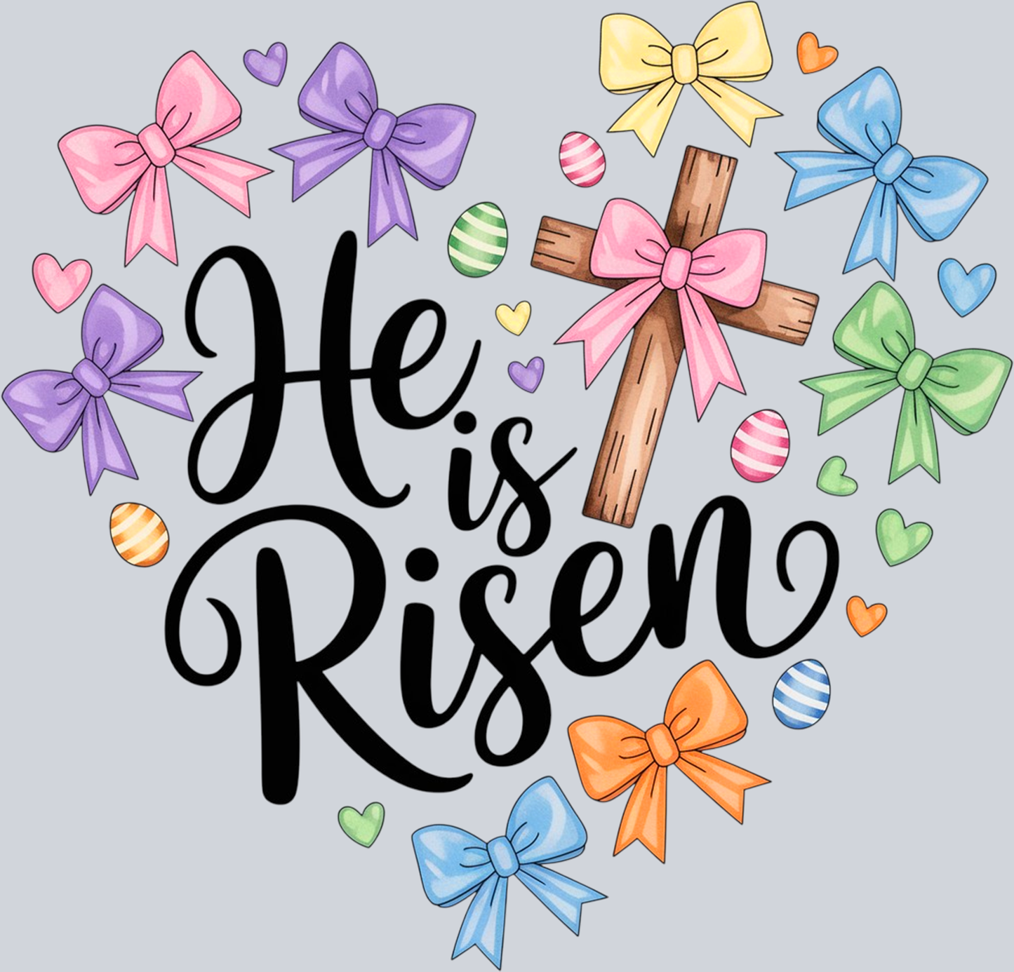 Christian Easter Bow Heart