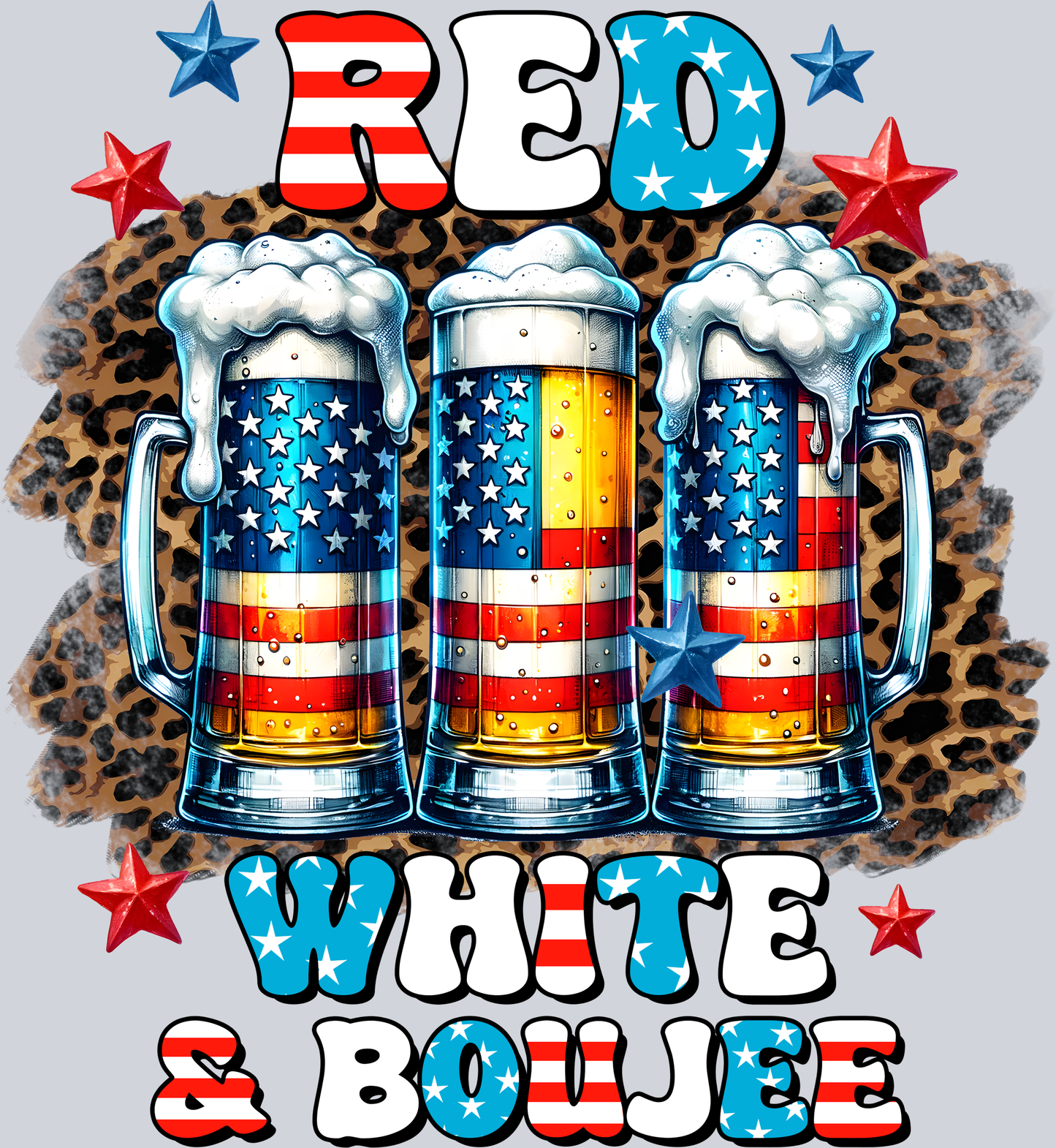 Red White & Blue Beer Mugs