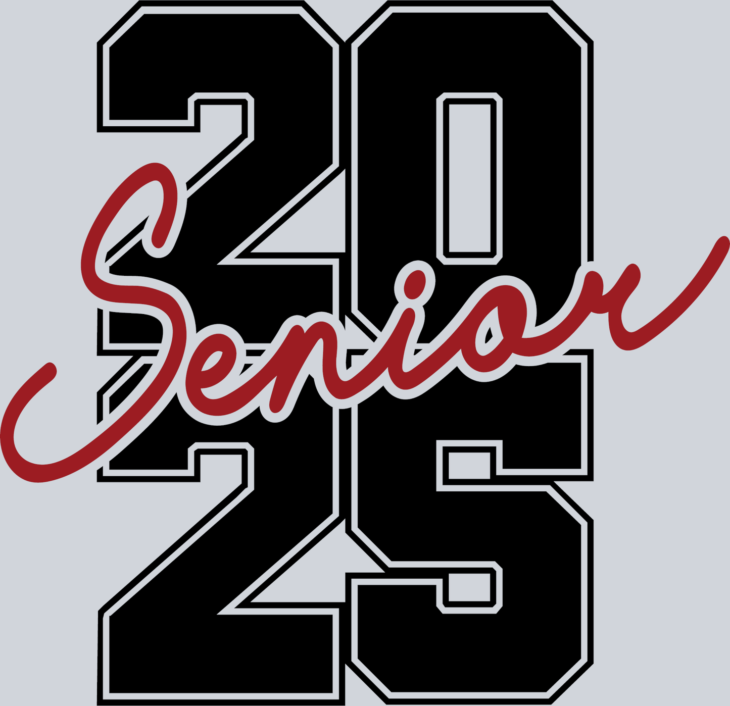 2025 Senior Black and Red