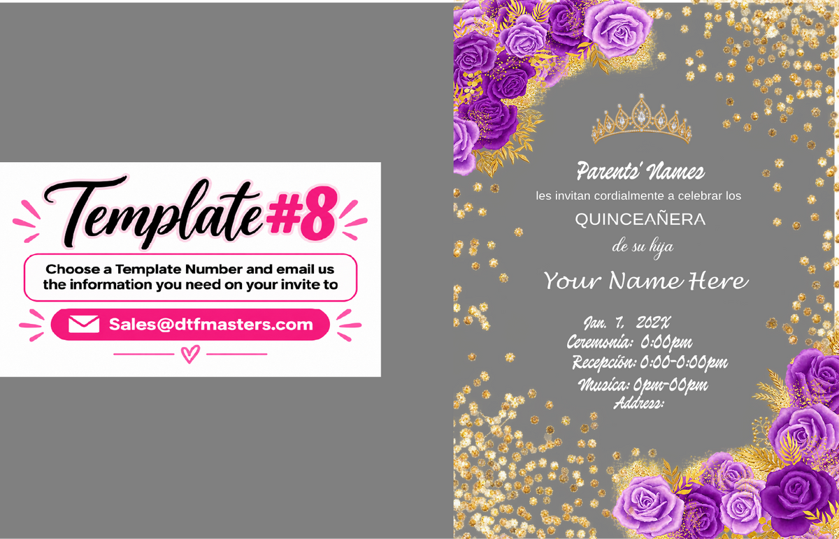 DIY Acrylic invite UV-Dtf transfers