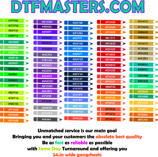 Crayon color Chart