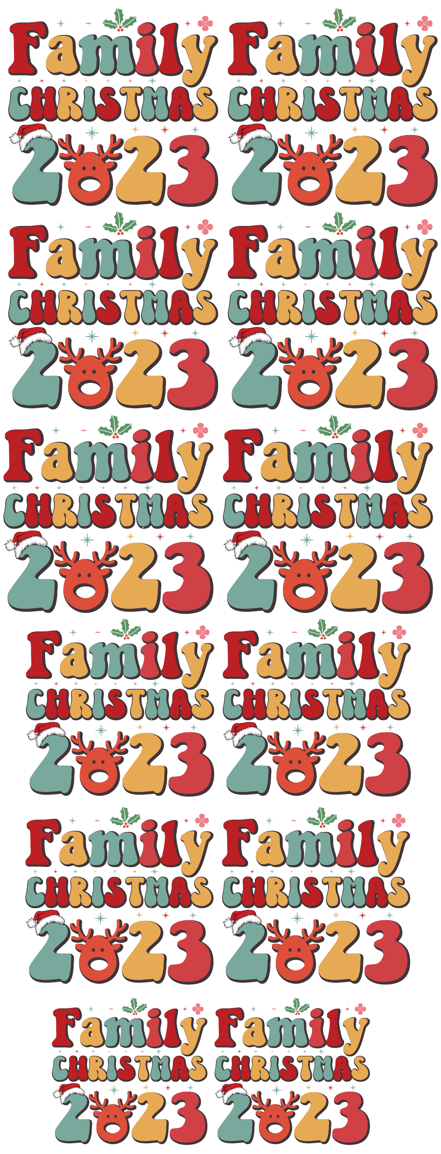 12 Prints Family Christmas Gangsheet
