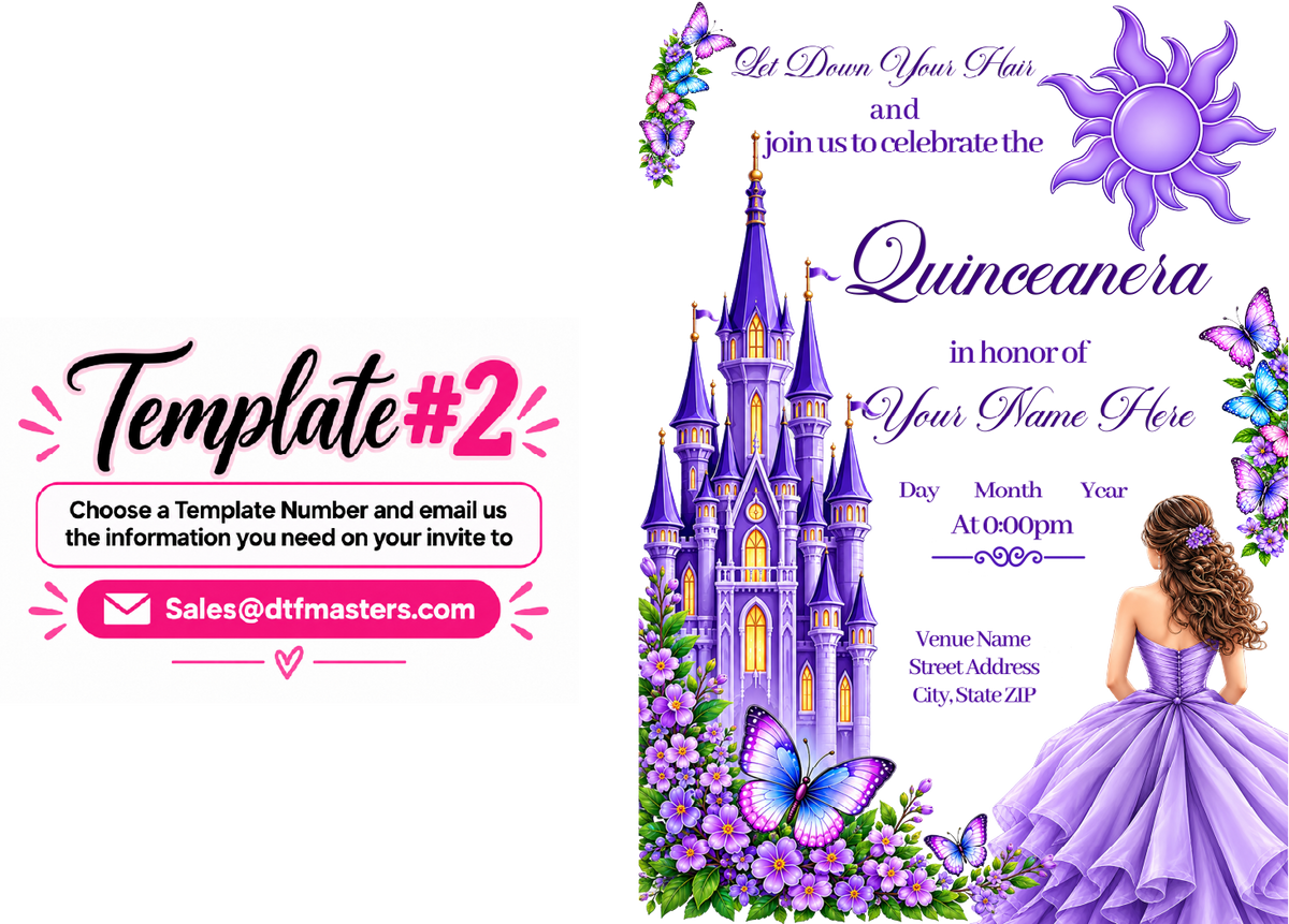 DIY Acrylic invite UV-Dtf transfers