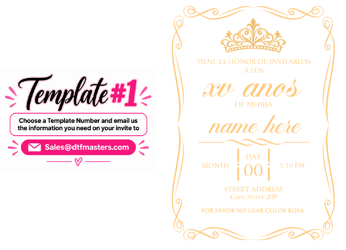 DIY Acrylic invite UV-Dtf transfers