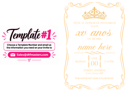 DIY Acrylic invite UV-Dtf transfers