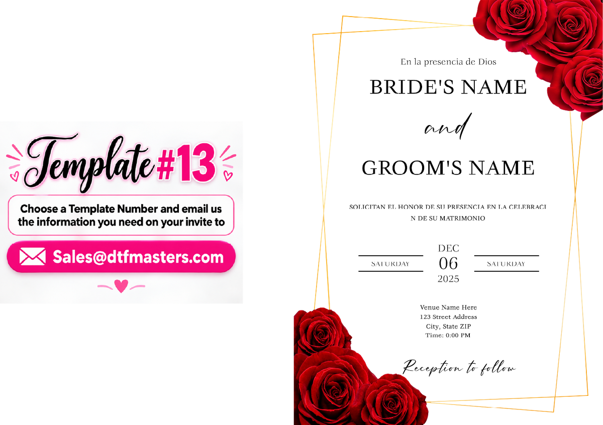DIY Acrylic invite UV-Dtf transfers