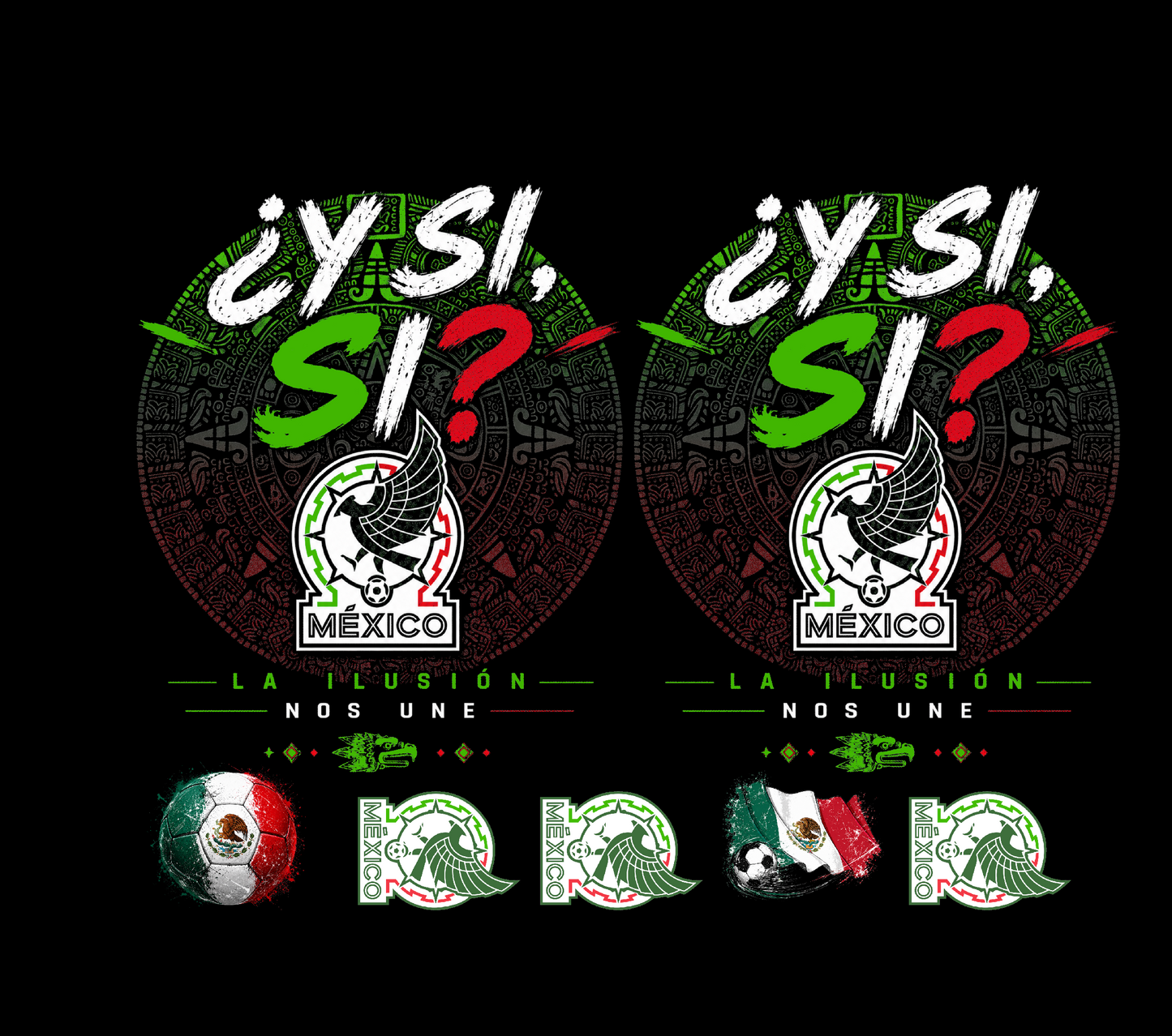 Mexico Halftone Gangsheet Y si Si