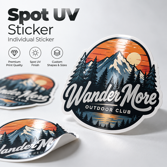 Spot UV Die Cut Stickers