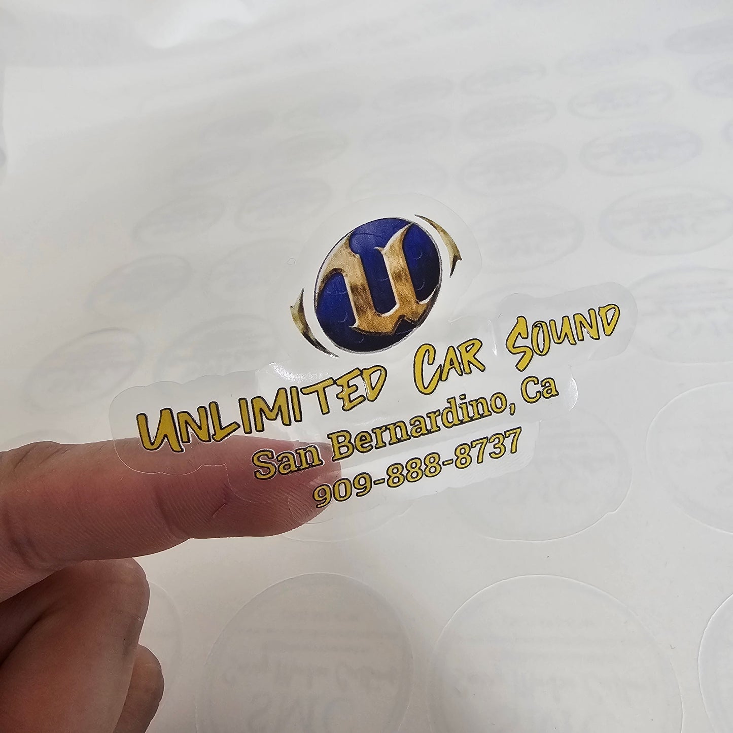 Transparent vinyl SPOT UV STICKERS (die cut)