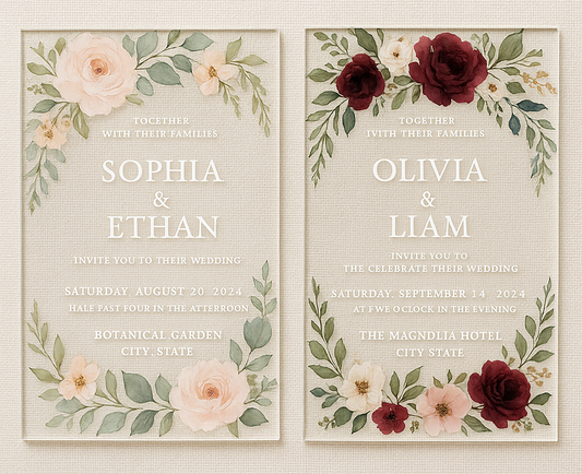 DIY Acrylic invite UV-Dtf transfers